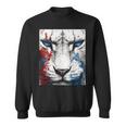 Tigre Ojos Azules Arte Animal Dibujo Motivo Anime Camisa de entrenamiento