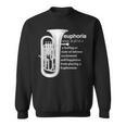 「Euphoria」吹奏楽のためのユーフォニアムユーモア 面白いユーフォニアム スウェットシャツ
