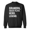おじいちゃんスカッシュプレイヤーヒーローレジェンド-おじいちゃんスカッシュ スウェットシャツ