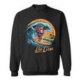 おもしろい ライオン サーフィン ライオン スポーツ サーファー 動物 恋人 夏 スウェットシャツ