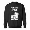 お願い スマイル アート オブ 写真 カメラマン カメラマン スウェットシャツ