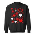 かわいいてんとう虫とハートのてんとう虫柄 スウェットシャツ
