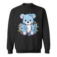 かわいいテディベアと花と一緒に I テディベア スウェットシャツ