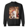 かわいい子犬の動物のクリスマス–サモエド犬のグラフィック スウェットシャツ