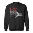 アメリカ航空機ステルス戦闘機 F22 ラプター スウェットシャツ