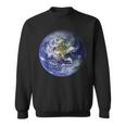 アースプラネット 地球 北米 平球 宇宙雲 スウェットシャツ