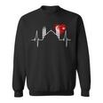 イスタンブールのスカイライン Heartbeat Turkey ブルーモスク Heart Istanbul 長袖tシャツ スウェットシャツ
