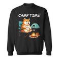 キャンプ Camp Time アウトドア 焚火 おもしろ 犬 柴犬好き 柴犬 名言 文字 面白い ふざけた ネタ スウェットシャツ