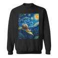 ゴッホの星空の夜のカタツムリスローモーバー動物愛好家 スウェットシャツ