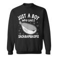 サカバンバスピスの面白い魚ミームが大好きなジャスト・ア・ボーイ スウェットシャツ
