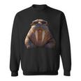 サングラスの牙を持つセイウチ アザラシ セイウチ スウェットシャツ