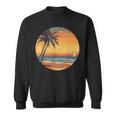 サンセット ビーチ ヤシの木 夏 バイブ レトロ トロピカル 夏 ビーチ スウェットシャツ