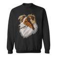 シェットランド・シープドッグ かわいい子犬の顔 犬好き ペット飼い主 スウェットシャツ