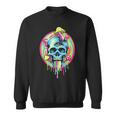 スカルマッシュルーム スケルトン グラフィック ゴス メンズ レディース スウェットシャツ