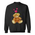 テディベアとハートのかわいいテディベアモチーフ スウェットシャツ