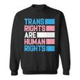 トランスライツは人権トランスジェンダープライドフラッグ スウェットシャツ