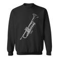 トランペット奏者のためのレトロなトランペットスケッチ スウェットシャツ