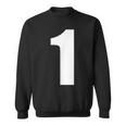 ナンバーワン 数字 1 プレーン ホワイト 数字 スウェットシャツ