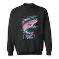 ニジマスのフライフィッシング・グラフィック トラウト・クイーン スウェットシャツ