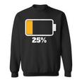 バッテリー25 残り25 バッテリーtシャツバッテリー低 スウェットシャツ