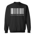 バーコードライフは貴重です スウェットシャツ
