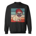 パグ ビーニー 赤骨かわいい遊び心のある幸せなスタイリッシュな動物ペット 長袖tシャツ スウェットシャツ