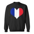 フランス国旗ラブハートフランス国旗 スウェットシャツ