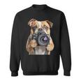 ブルドッグ 写真家 写真カメラ スウェットシャツ