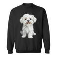 マルチーズ 犬 グラフィック ペット イラスト マルチーズ スウェットシャツ