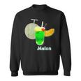 メロン 3 Melon メロンソーダ クリームソーダ カット 『デリシャス フルーツ』果物 リアル 面白い イラスト スウェットシャツ
