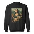 モナリザとオレンジ猫 面白いアートペインティング スウェットシャツ