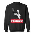 レイバー、Dj、ハードテクノパーティー、フェスティバルのためのテクノバイキング スウェットシャツ