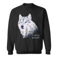 ローンウルフ 森 山 野生 野生動物 雪 オオカミ スウェットシャツ