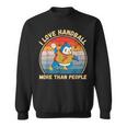 ヴィンテージペンギン I Love Handball More Than People スウェットシャツ