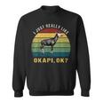 ヴィンテージレトロオカピ動物tシャツ I Just Really Like Okapi Ok スウェットシャツ