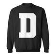 大文字 D アルファベットモノグラム イニシャル スウェットシャツ