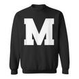 大文字 M アルファベットモノグラム イニシャル スウェットシャツ
