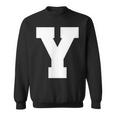 大文字 Y アルファベット モノグラム イニシャル スウェットシャツ