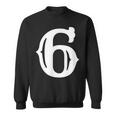 数字 6 インチ 白 大 太字 アメリカ 西部 スタイル フォント スウェットシャツ