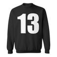 数字 Nhirn 数字 13 プレーン 白 数字 スウェットシャツ