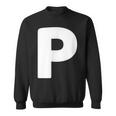 文字p 大文字 アルファベット モノグラム イニシャル スウェットシャツ