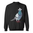 新聞帽子をかぶった鳩 スウェットシャツ