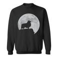 月と犬のシルエット シェルティーシェットランドシープドッグ スウェットシャツ