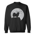 月と犬のシルエット ポンポメラニアン スウェットシャツ