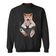 秋田愛好家のためのポケットの中の面白い秋田犬 スウェットシャツ