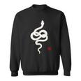 縁起の良い白蛇デザイン 幸運を願うお守り スウェットシャツ