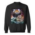船を襲う レッサーパンダ 海 雷 嵐 スウェットシャツ
