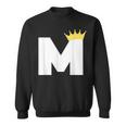 英文字 M 大文字 アルファベット モノグラム イニシャル キング クイーン クラウン スウェットシャツ