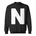 英文字 N 大文字 アルファベット モノグラム イニシャル スウェットシャツ