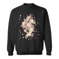 言葉、愛、幸福、平和のピンクのバラの花束 スウェットシャツ